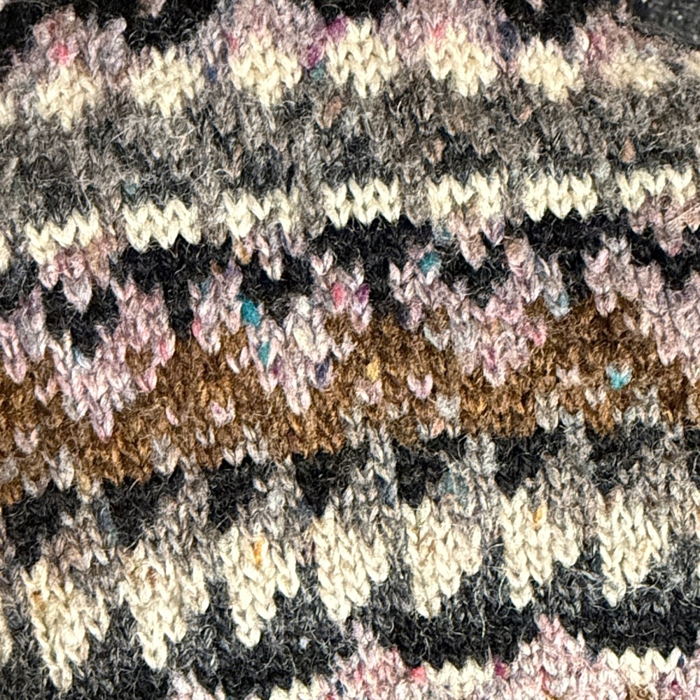 Women’s Multicolor Patterned Wool Blend Grannycor… - image 8